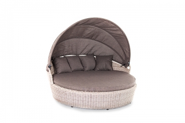 Плетеная кровать круглая Стильяно YH-L618W beige