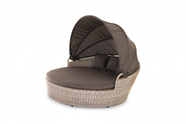 Плетеная кровать круглая Стильяно YH-L618W beige
