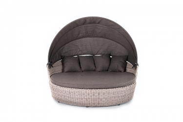 Плетеная кровать круглая Стильяно YH-L618W beige
