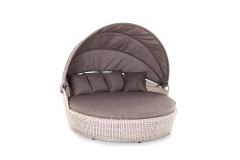 Плетеная кровать круглая Стильяно YH-L618W beige