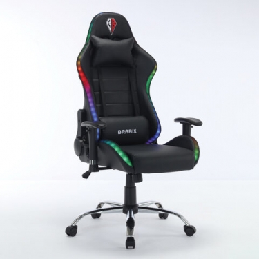 Геймерское кресло BRABIX Lumen GM-150 RGB подсветка Черное