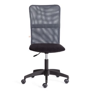 Кресло Tetchair START флок/ткань, черный/серый, 35/W-12