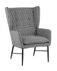 Кресло Stool group Мэйден Гусиная лапка черно-белый