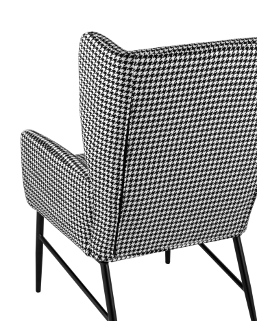 Кресло Stool group Мэйден Гусиная лапка черно-белый