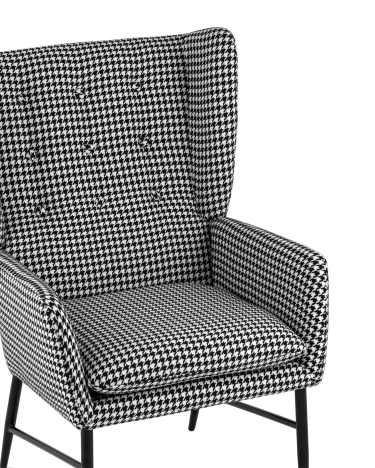 Кресло Stool group Мэйден Гусиная лапка черно-белый