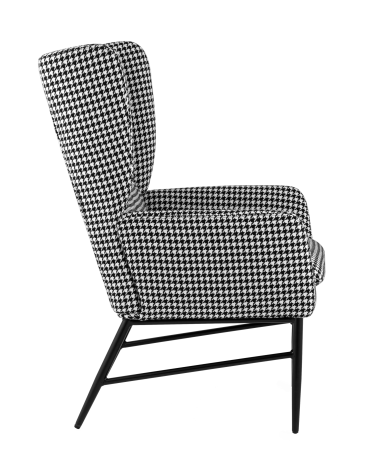 Кресло Stool group Мэйден Гусиная лапка черно-белый