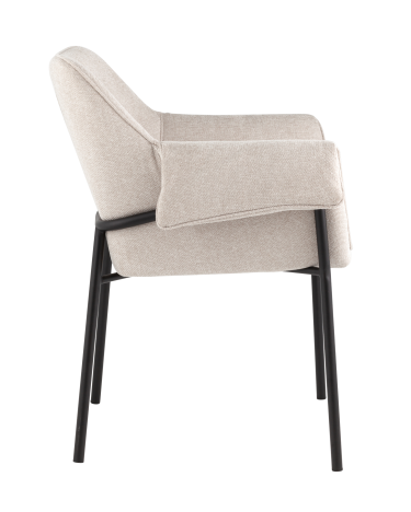 Кресло лаунж Stool group Бесс рогожка Бежевый