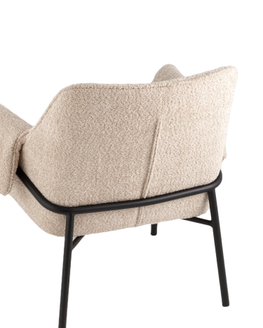 Кресло лаунж Stool group Бесс альпака Бежевый