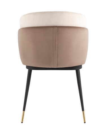 Стул Stool group Пенелопа, велюр, бежевый / коричневый