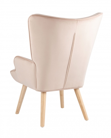 Кресло Stool group Хью, велюр бежевый