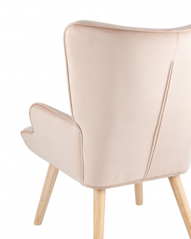 Кресло Stool group Хью, велюр бежевый