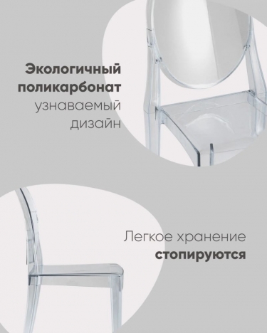 Стул Victoria Ghost New Янтарный