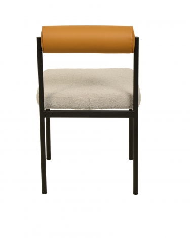 Стул обеденный Stool group Балла, бежевый, коричневая экокожа