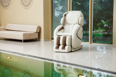 Кресло массажное Casada Hilton 2 CMS-455 cream Хилтон 2 кремовый