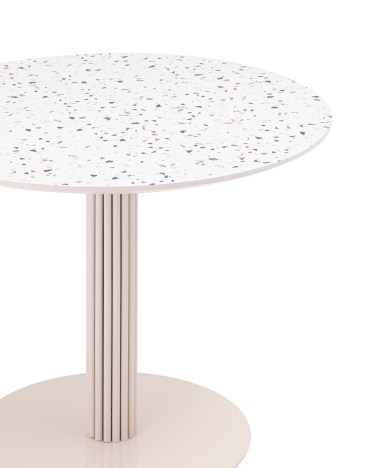 Стол обеденный Stool group Stem, D90, столешница терраццо