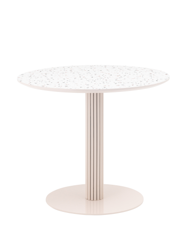 Стол обеденный Stool group Stem, D90, столешница терраццо