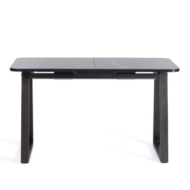 Стол Tetchair MALTIDO ЛДСП/HPL/металл, 130 х 75+30 х 75 см, Мрамор черный/черный