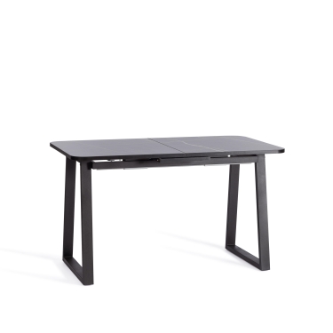 Стол Tetchair MALTIDO ЛДСП/HPL/металл, 130 х 75+30 х 75 см, Мрамор черный/черный