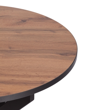 Стол Tetchair MANZANA ЛДСП/HPL/металл, 80 х 80 х 75 см, Дуб Вотан/черный