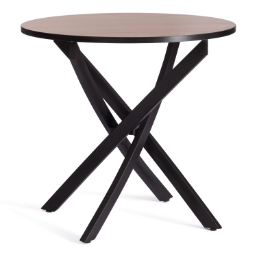 Стол Tetchair MANZANA ЛДСП/HPL/металл, 80 х 80 х 75 см, Дуб Вотан/черный