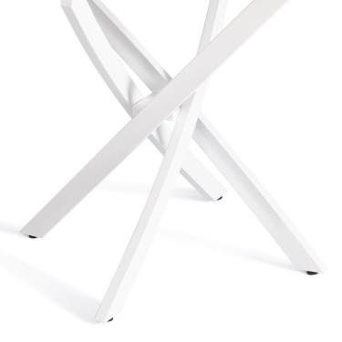 Стол Tetchair MANZANA ЛДСП/HPL/металл, 80 х 80 х 75 см, Мрамор светлый/белый