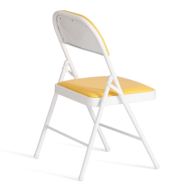 Стул складной Tetchair FOLDER mod. 3022G металл / экокожа, yellow желтый / white белый