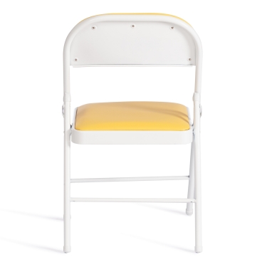 Стул складной Tetchair FOLDER mod. 3022G металл / экокожа, yellow желтый / white белый