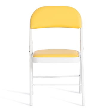 Стул складной Tetchair FOLDER mod. 3022G металл / экокожа, yellow желтый / white белый
