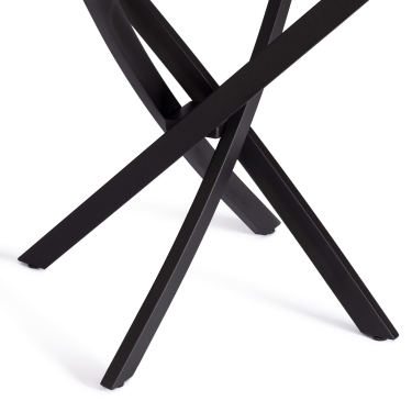 Стол Tetchair MANZANA ЛДСП/HPL/металл, 80 х 80 х 75 см, Мрамор черный/черный