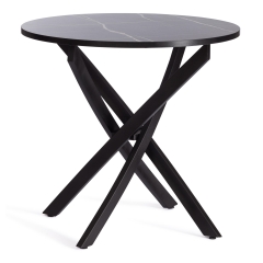 Стол Tetchair MANZANA ЛДСП/HPL/металл, 80 х 80 х 75 см, Мрамор черный/черный