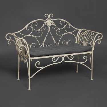 Скамья Tetchair Secret de Maison BEAUJOLAIS + подушка mod. PL08-8574 металл, 136х46х96см, белый антик antique white