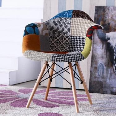 Стул кухонный Eames SC-020 ткань цветная