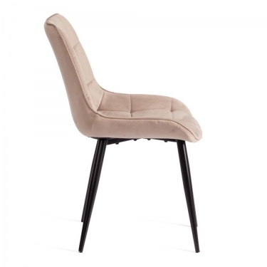Стул Tetchair ABRUZZO mod. 8060 металл/вельвет, бежевый HLR 8/черный