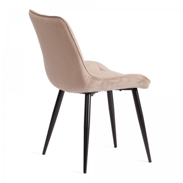 Стул Tetchair ABRUZZO mod. 8060 металл/вельвет, бежевый HLR 8/черный