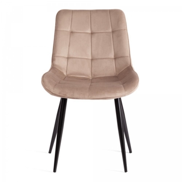Стул Tetchair ABRUZZO mod. 8060 металл/вельвет, бежевый HLR 8/черный