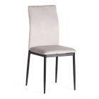 Стул CAPRI mod. 39 металл, вельвет, 49.5 х 41 х 93,5 см, Light grey светло-серый HLR14 / черный