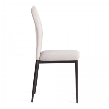 Стул CAPRI mod. 39 металл, вельвет, 49.5 х 41 х 93,5 см, Light grey светло-серый HLR14 / черный