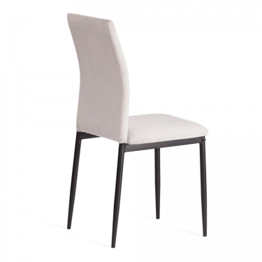 Стул CAPRI mod. 39 металл, вельвет, 49.5 х 41 х 93,5 см, Light grey светло-серый HLR14 / черный