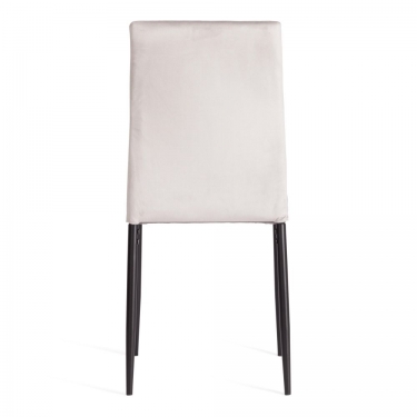 Стул CAPRI mod. 39 металл, вельвет, 49.5 х 41 х 93,5 см, Light grey светло-серый HLR14 / черный