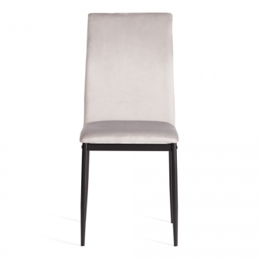 Стул CAPRI mod. 39 металл, вельвет, 49.5 х 41 х 93,5 см, Light grey светло-серый HLR14 / черный