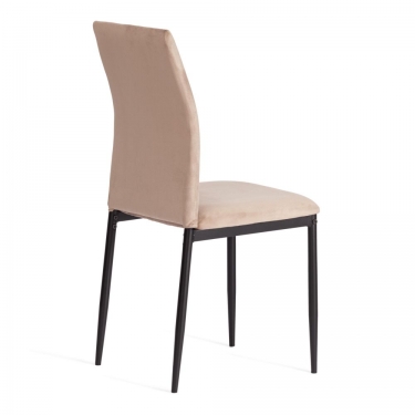 Стул CAPRI mod. 39 металл, вельвет, 49.5 х 41 х 93,5 см, Beige бежевый HLR8 / черный