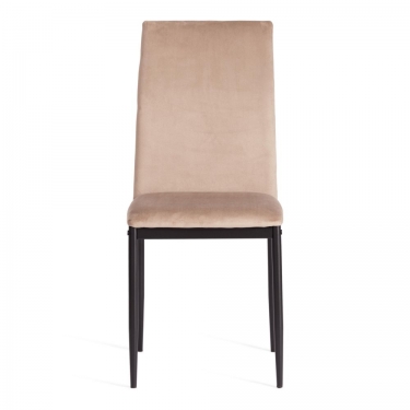 Стул CAPRI mod. 39 металл, вельвет, 49.5 х 41 х 93,5 см, Beige бежевый HLR8 / черный