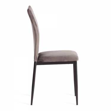 Стул CAPRI mod. 39 металл, вельвет, 49.5 х 41 х 93,5 см, Dark grey темно-серый HLR24 / черный