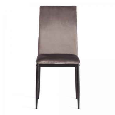 Стул CAPRI mod. 39 металл, вельвет, 49.5 х 41 х 93,5 см, Dark grey темно-серый HLR24 / черный
