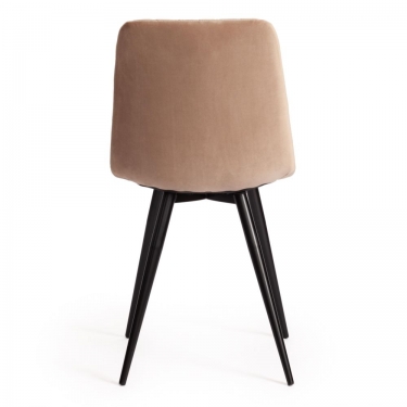 Стул CHILLY X mod. 7096-1 / 1 шт. в упаковке ткань/металл, 45x53х88 см, высота до сиденья 50 см, бежевый barkhat 5/черный