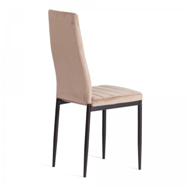 Стул Easy mod. 24-1 металл, вельвет, 49 х 41 х 98 см, Beige бежевый HLR8 / черный