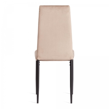 Стул Easy mod. 24-1 металл, вельвет, 49 х 41 х 98 см, Beige бежевый HLR8 / черный