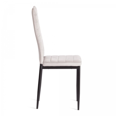 Стул Easy mod. 24-1 металл, вельвет, 49 х 41 х 98 см, Light grey светло-серый HLR14 / черный