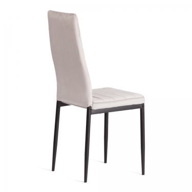 Стул Easy mod. 24-1 металл, вельвет, 49 х 41 х 98 см, Light grey светло-серый HLR14 / черный