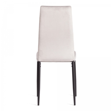 Стул Easy mod. 24-1 металл, вельвет, 49 х 41 х 98 см, Light grey светло-серый HLR14 / черный